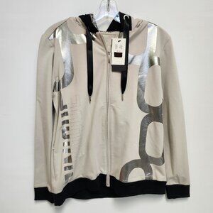 I'Cona Women's Tan/Beige Hoodie W/Metallic Netted Inner Hood Size S & XXL